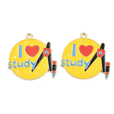 Alloy Enamel Pendants ENAM-L055-01K-02-1