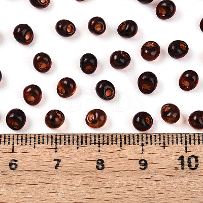 3/0 Baking Paint Glass Fringe Seed Beads SEED-A034-04J-1