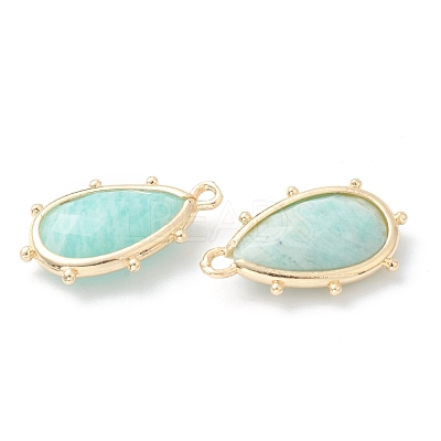 Natural Amazonite Pendants X-G-B009-02G-D-1