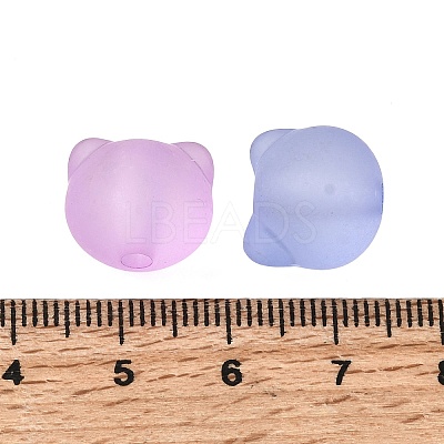Frosted Transparent Acrylic Beads FACR-C001-01E-1