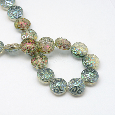 Electroplate Glass Beads Strands X-EGLA-Q063-01-1