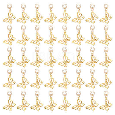 Alloy Hollow Braiding Hair Pendants Decoration Clips OHAR-AB00013-1