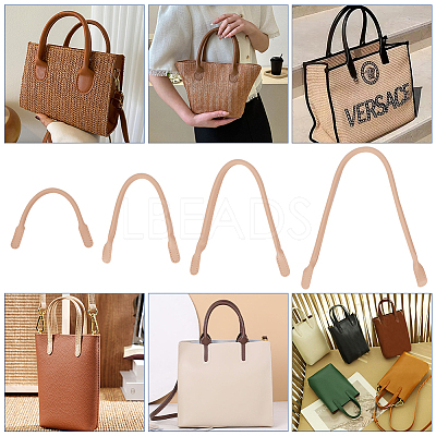 8Pcs 4 Style PU Leather Sew on Bag Handles PURS-WR0001-26B-1
