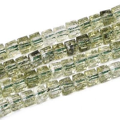 Crackle Transparent Glass Beads Strands GLAA-N062-6mm-02-1