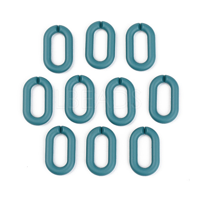 Opaque Spray Painted Acrylic Linking Rings OACR-T024-02-I01-1