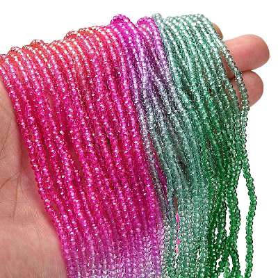 Transparent Painted Glass Beads Strands DGLA-A034-T2mm-A03-1