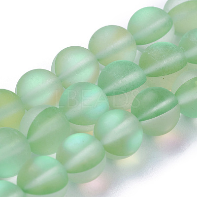 Synthetic Moonstone Beads Strands G-F142-6mm-15-1
