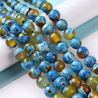 Natural Fire Crackle Agate Bead Strands G-K166-06F-10mm-08-1