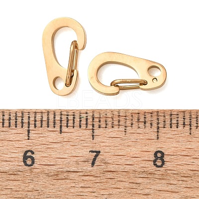 304 Stainless Steel Push Gate Snap Keychain Clasp Findings SA-CBABDB1-01G-1