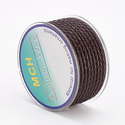 Eco-Friendly Braided Leather Cord OCOR-L035-3mm-E15-1
