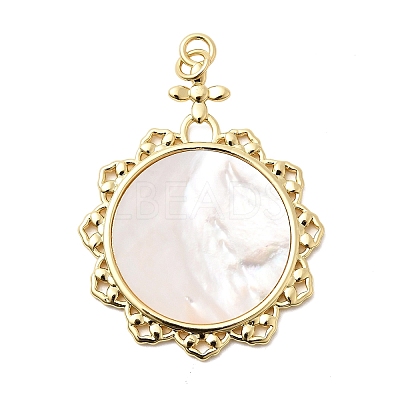 Natural Shell Pendants KK-H529-02G-02-1