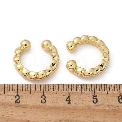 Rack Plating Brass Twist Rope Shape Cuff Earrings EJEW-G288-08G-1