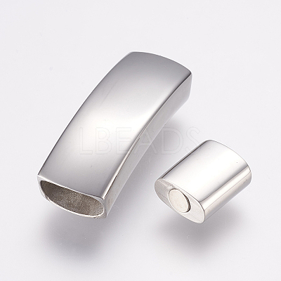 Tarnish Resistant 304 Stainless Steel Magnetic Clasps STAS-G136-01P-1