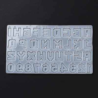 Letter & Number DIY Silicone Pendant Molds DIY-F139-01-1