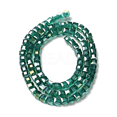 Electroplate Glass Beads Strands EGLA-R030-6x6mm-11-1