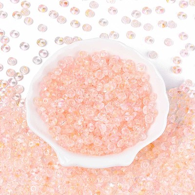 Baking Paint Transparent Glass Beads DGLA-T004-07J-1