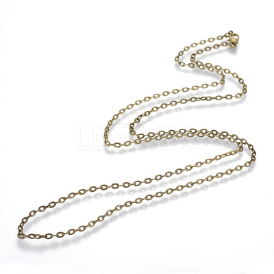 Iron Cable Chains Necklace Making MAK-R013-70cm-AB-1
