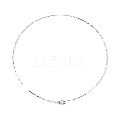 304 Stainless Steel Choker Necklaces NJEW-Q348-04P-1-1