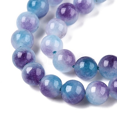 Dyed Natural White Jade Beads Strands G-T138-6mm-210-6-1