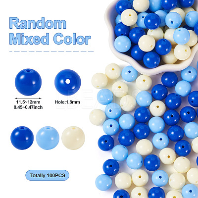 Opaque Acrylic Beads OACR-TAC0014-06G-1