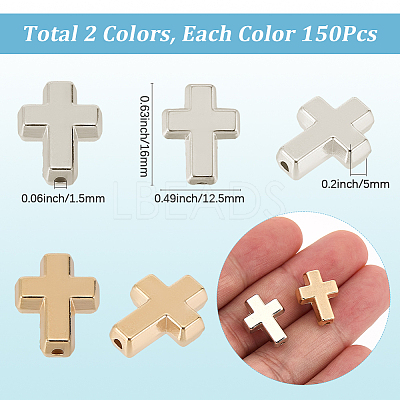 300Pcs 2 Colors CCB Plastic Beads FIND-SP0003-30-1