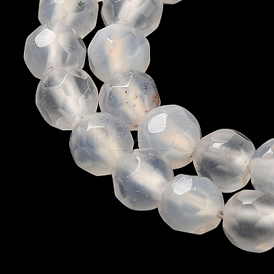 Natural White Agate Beads Strands G-G580-4mm-01-1