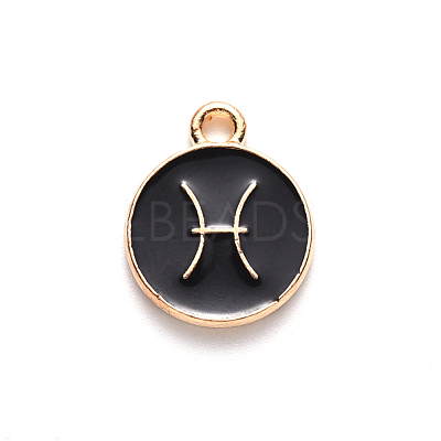 Alloy Enamel Pendants ENAM-S124-01A-08H-1