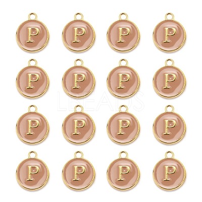 Golden Plated Alloy Enamel Charms X-ENAM-S118-06P-1