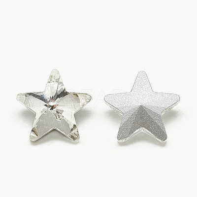 Pointed Back Glass Rhinestone Cabochons RGLA-T085-8mm-01-1