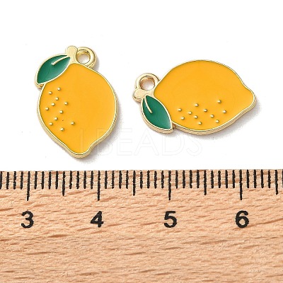 Fruit Alloy Enamel Charms PALLOY-S058-01LG-13-1
