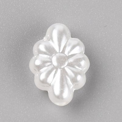 Opaque Acrylic Beads OACR-WH0026-01A-1