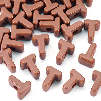 Opaque Acrylic European Beads OACR-TAC0019-006T-1