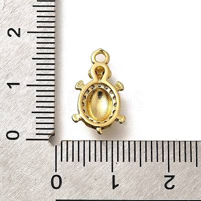 Brass Micro Pave Cubic Zirconia Pendants KK-U055-07G-01-1