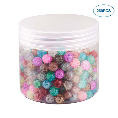 Spray Painted Glass Beads GLAA-TA0001-03-1