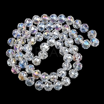 Transparent Electroplate Glass Beads Strands X-EGLA-N002-34C-B01-1
