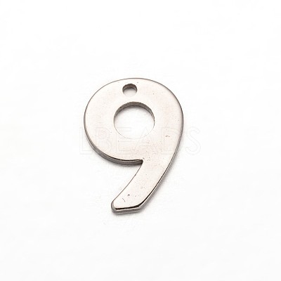 Tarnish Resistant Number 201 Stainless Steel Charms STAS-N082-04K-1