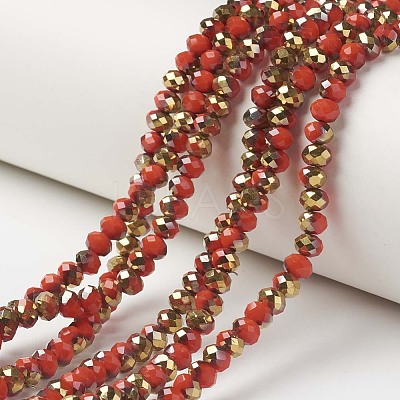 Electroplate Opaque Glass Beads Strands LS-EGLA-A034-P6mm-O07-1