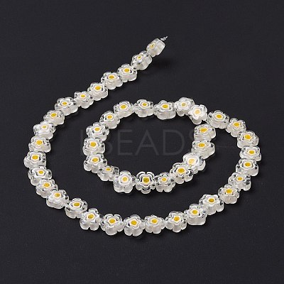 Handmade Millefiori Glass Bead Strands LAMP-J035-10mm-48-1