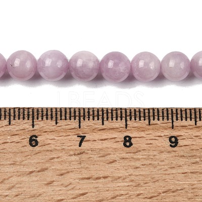 Round Natural Kunzite Beads Strands G-K068-28-6mm-1