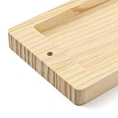 Iron Jewelry Display Stand with Wood Tray AJEW-Z032-01A-1