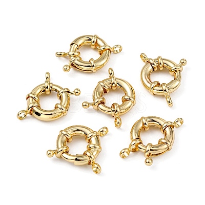 Rack Plating Brass Spring Ring Clasps X-KK-D399-A-G-NF-1