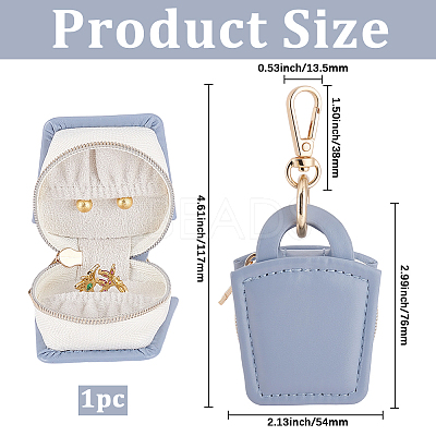 Mini PU Leather Ring Organizer Boxes CON-BBC0001-31B-1