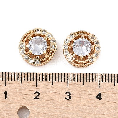 Rack Plating Brass Micro Pave Cubic Zirconia Beads KK-F879-10G-1