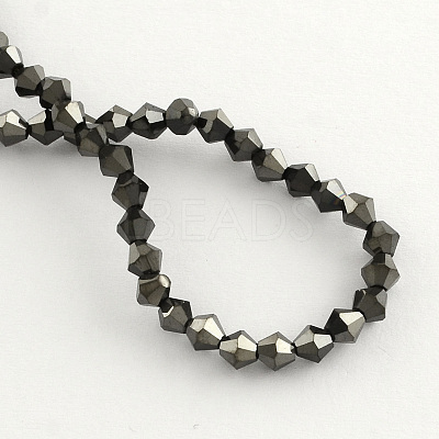 Electroplate Glass Bead Strands X-EGLA-R094-4mm-07-1