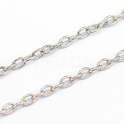 Tarnish Resistant 304 Stainless Steel Cable Chains CHS-O005-19A-1
