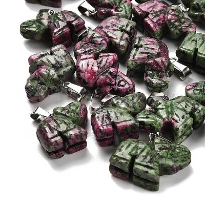 Dyed Natural Marble Pendants G-B127-05P-04-1
