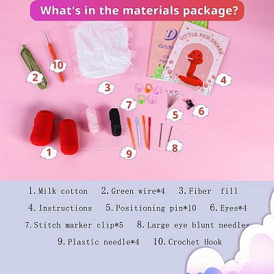 DIY Snake Doll Knitting Kits for Beginners PW-WG0CC4B-01-1
