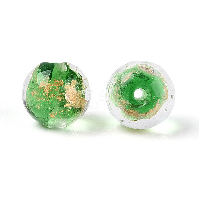 Handmade Gold Foil Glass Beads LAMP-C004-03I-1