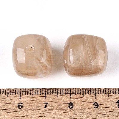 Opaque Acrylic Beads X-OACR-ZX006-33B-1