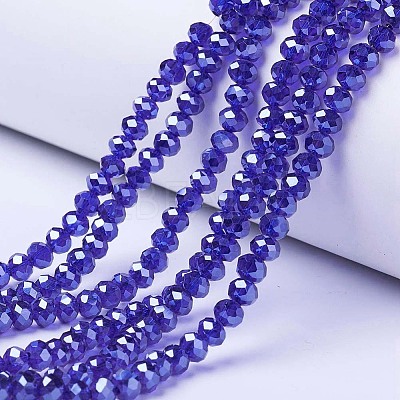 Electroplate Glass Beads Strands EGLA-A034-T1mm-A11-1